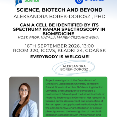 SCIENCE, BIOTECH AND BEYOND ALEKSANDRA BOREK-DOROSZ , PHD